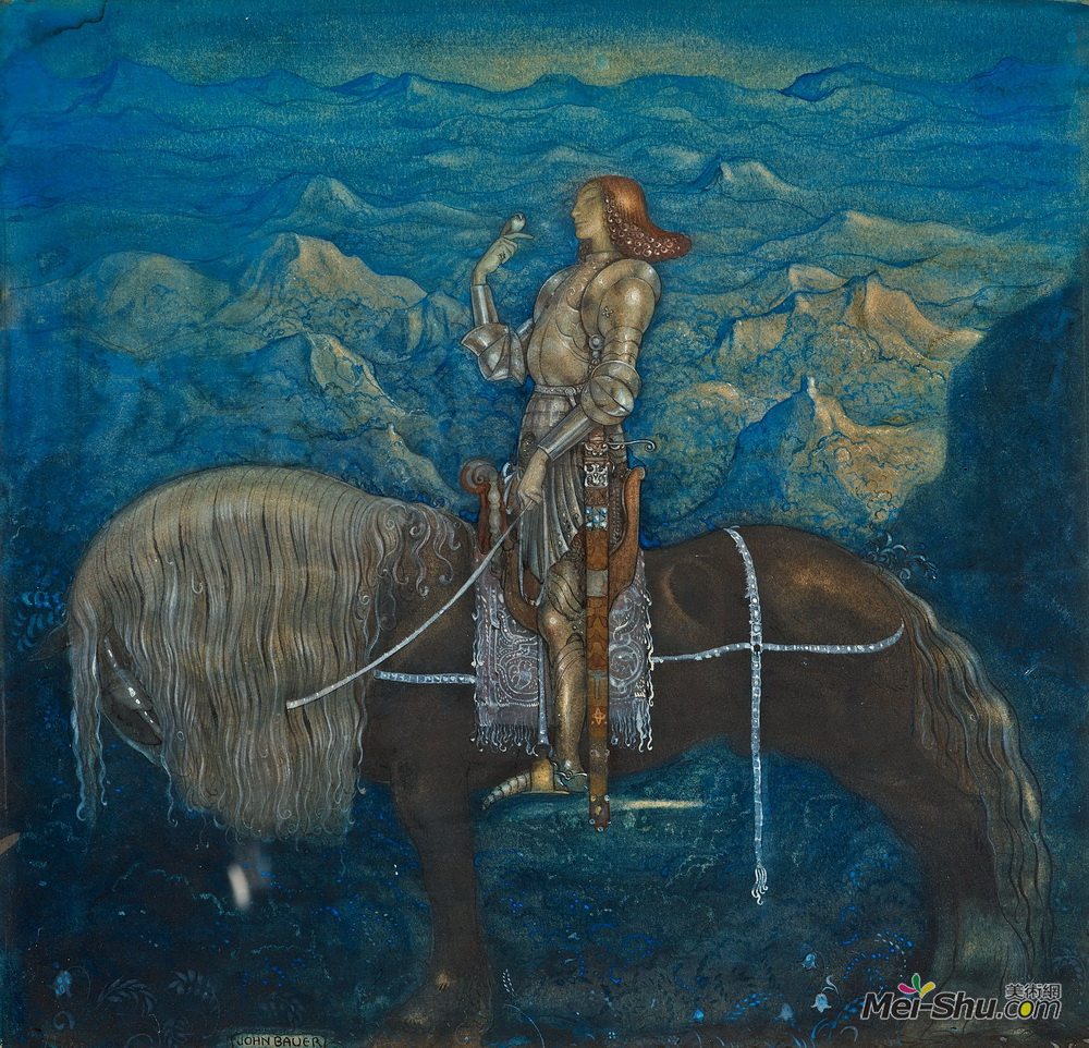 约翰·鲍尔(John Bauer)高清作品《红色闪光》