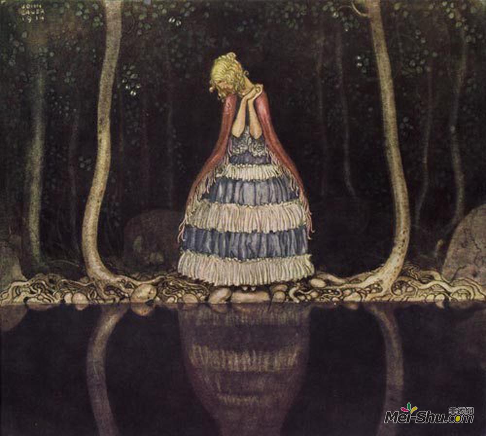 约翰·鲍尔(John Bauer)高清作品《英格暗湖》