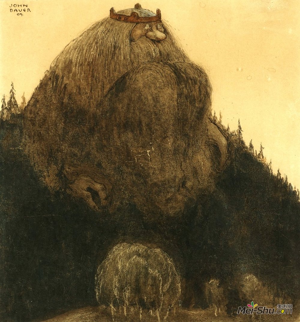 约翰·鲍尔(John Bauer)高清作品《山之王》