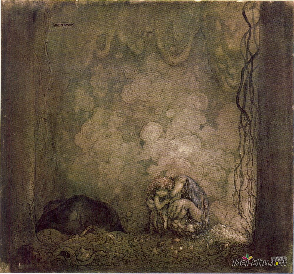 约翰·鲍尔(John Bauer)高清作品《母爱》