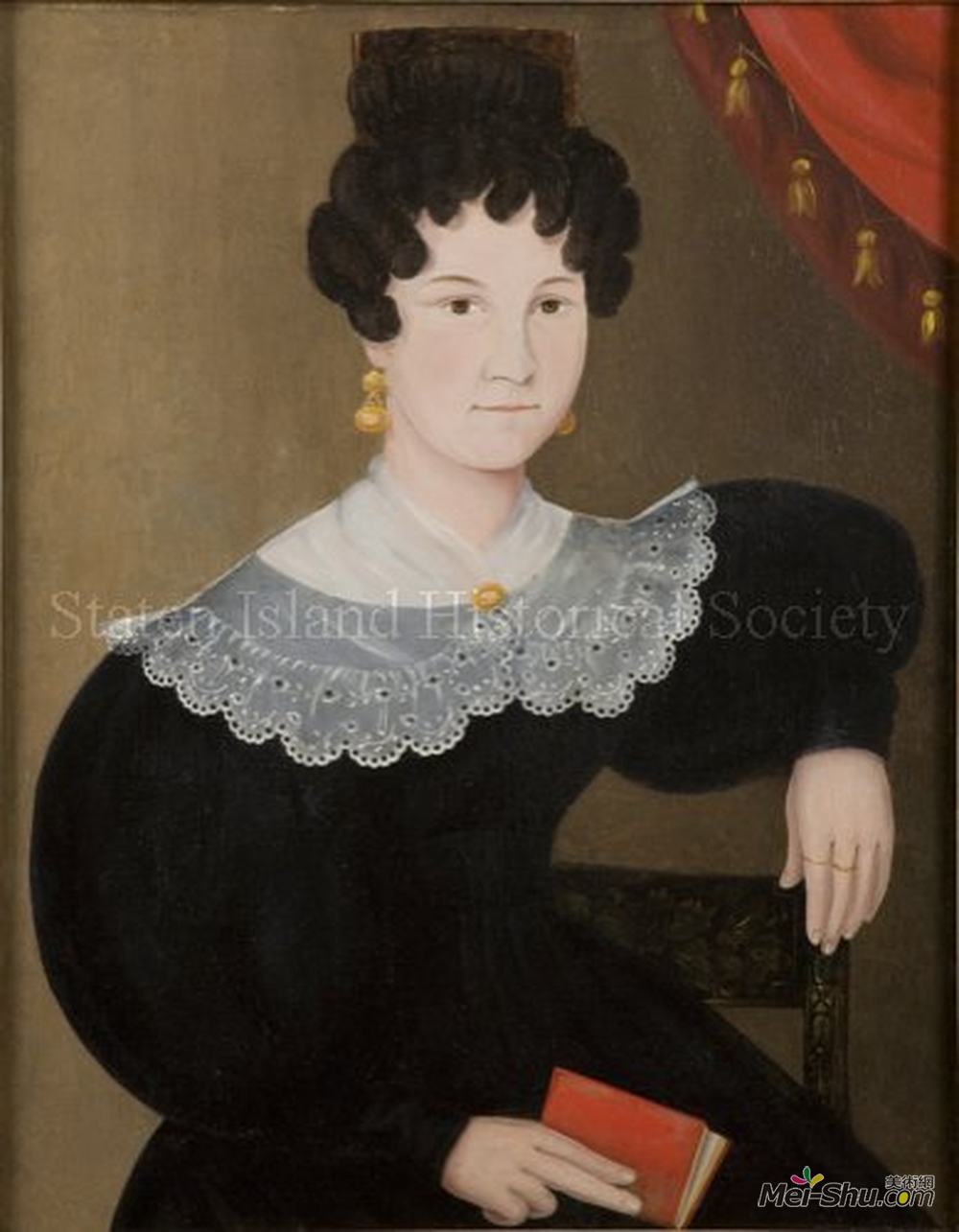 约翰·布拉德利(John Bradley)高清作品《Portrait of Catherine Rachel (Winant) Cole》