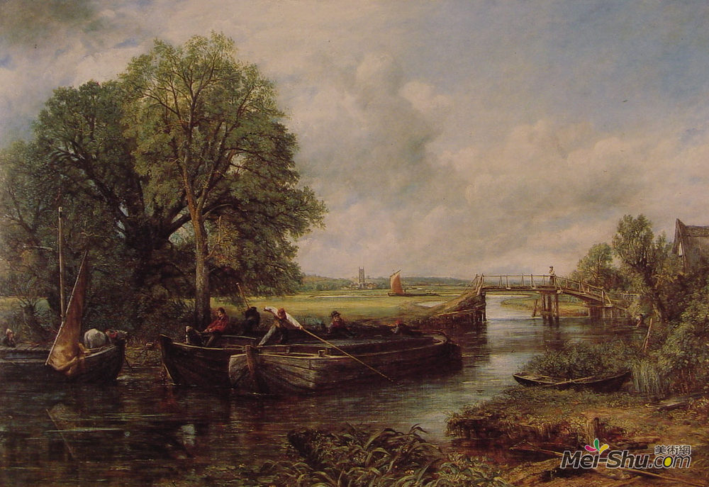 约翰·康斯特布尔(John Constable)高清作品《戴德姆附近的斯图尔》