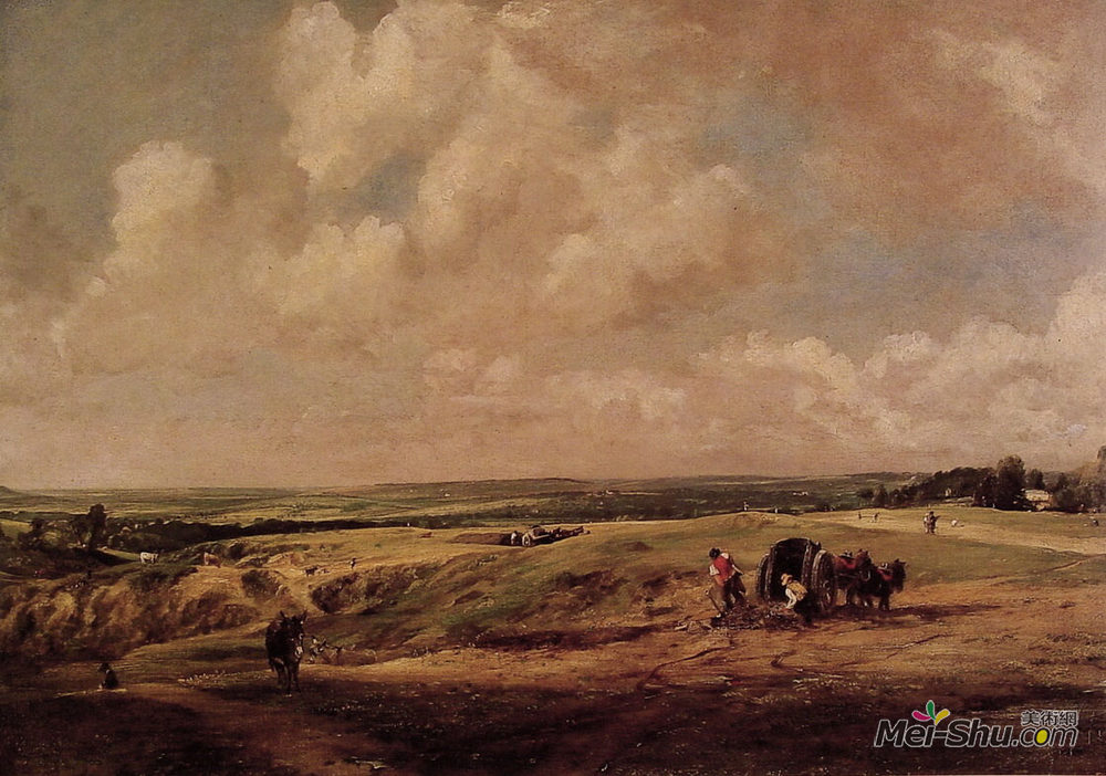 约翰·康斯特布尔(John Constable)高清作品《汉普斯特德希思》