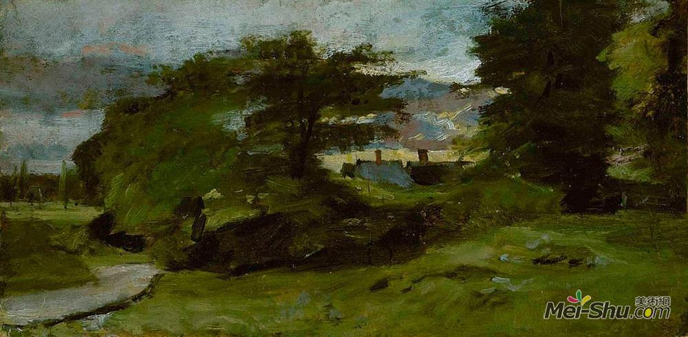 约翰·康斯特布尔(John Constable)高清作品《村舍景观》