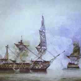 约翰·康斯特布尔(John Constable)高清作品:His Majestys Ship &amp;ampquotVictory&amp;ampquot, Capt