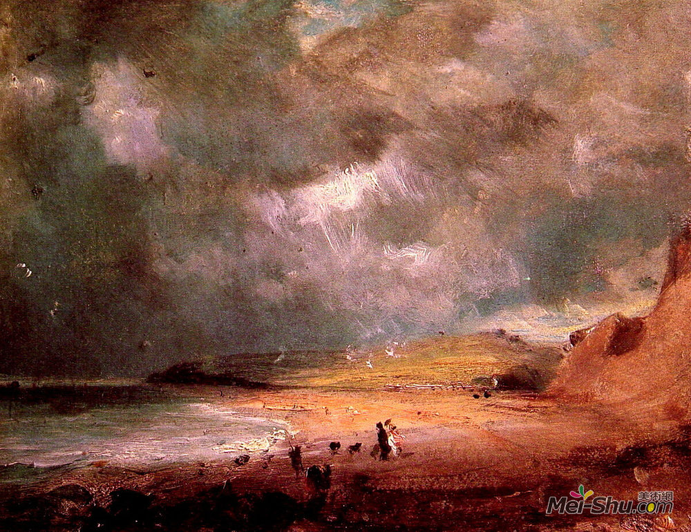 约翰·康斯特布尔(John Constable)高清作品《韦茅斯湾》