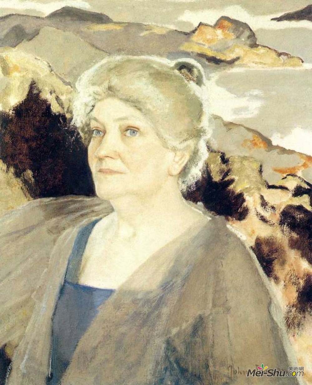 约翰·邓肯(John Duncan)高清作品《Marjory Kennedy Fraser, Musician and Collector of Hebridean》