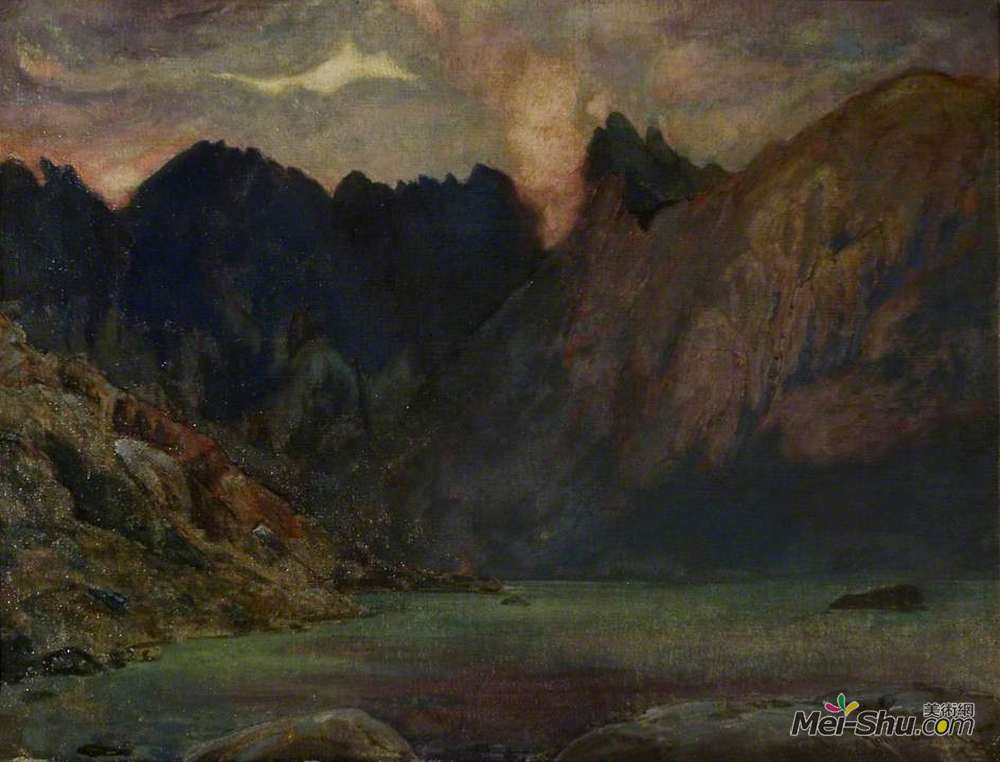 约翰·邓肯(John Duncan)高清作品《Loch Coruisk and The Cuillins from Elgol》