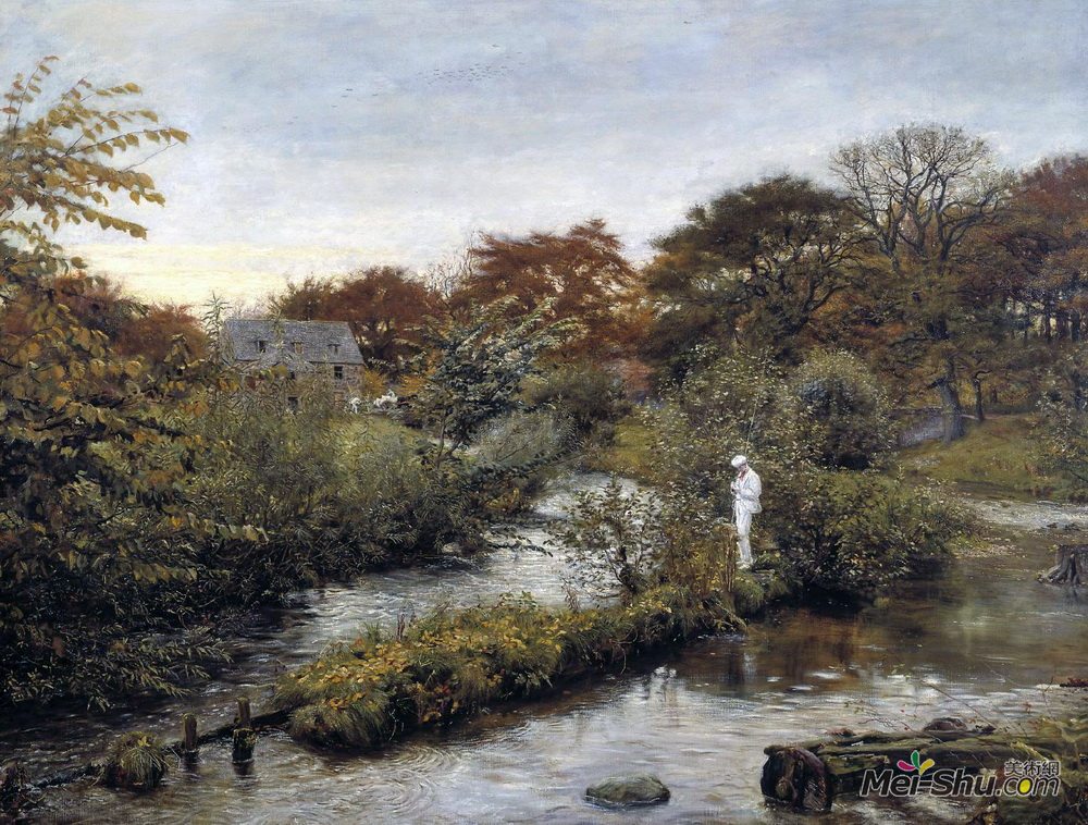 约翰·埃弗里特·米莱斯(John Everett Millais)高清作品《流到河里》