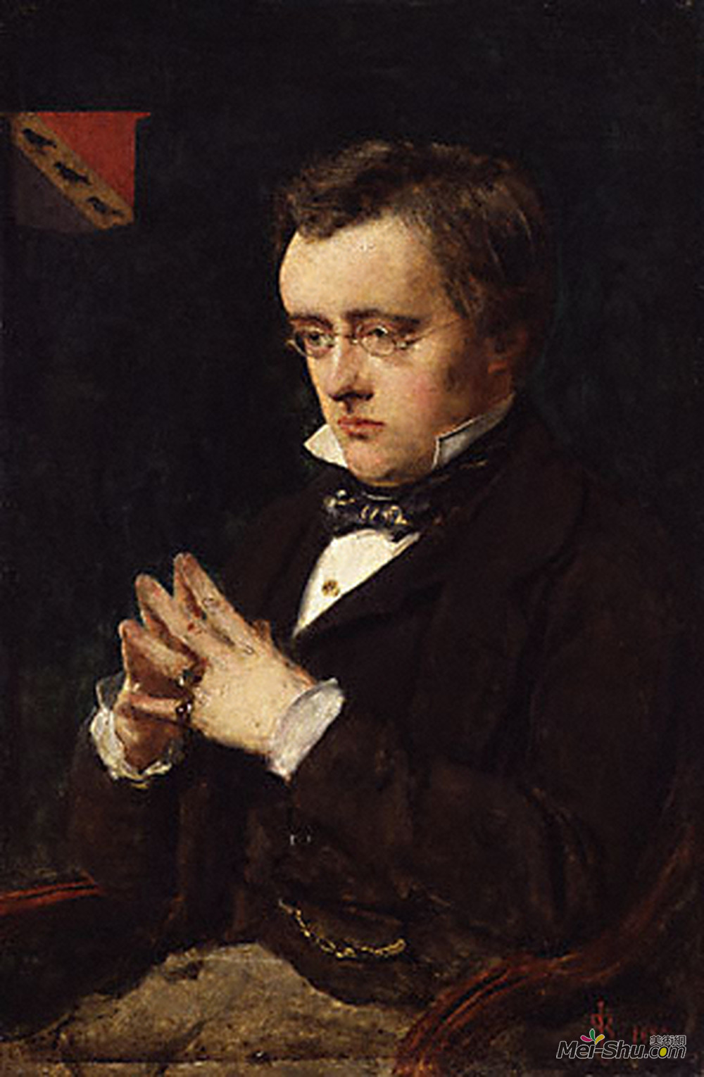 英国伦敦国立肖像馆 title:portrait of wilkie collins artist:john