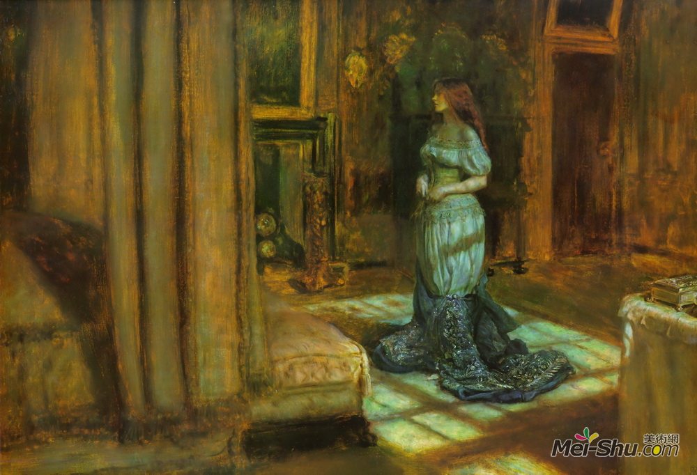 约翰·埃弗里特·米莱斯(John Everett Millais)高清作品《圣爱尼节前夕》