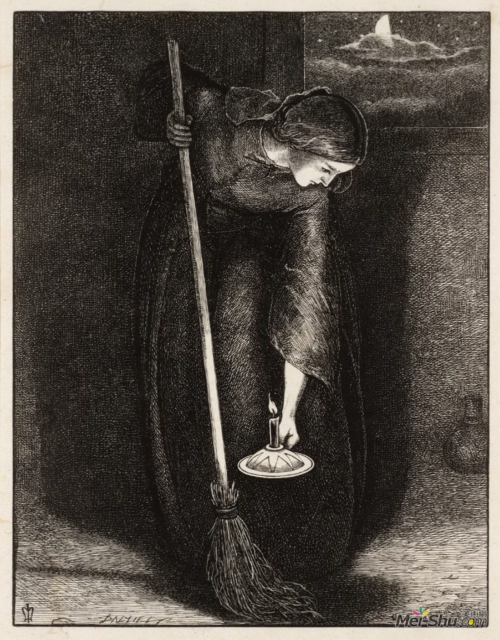约翰·埃弗里特·米莱斯(John Everett Millais)高清作品《丢失的一块银器》