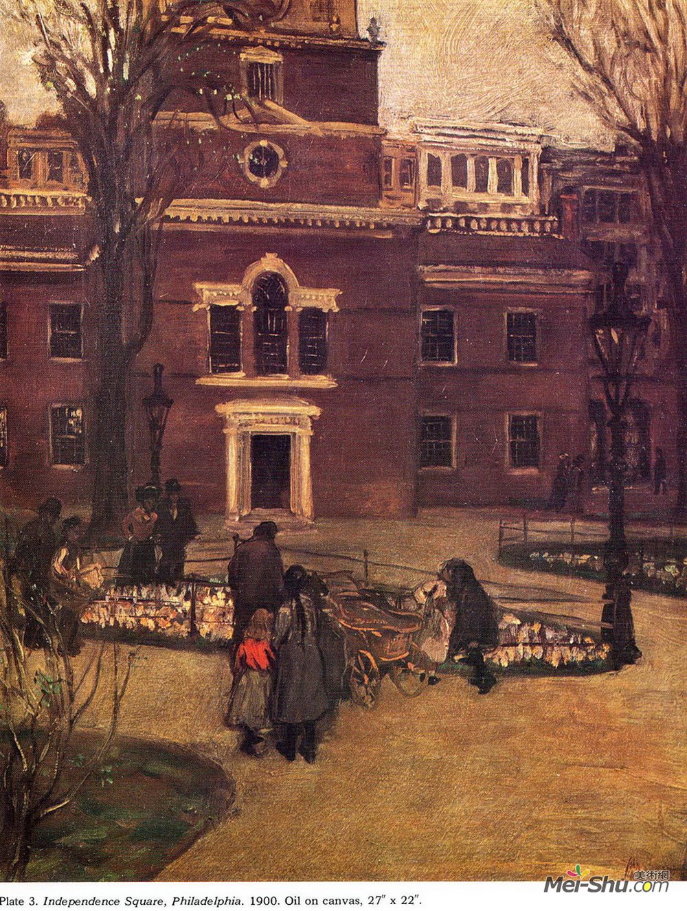 约翰法国斯隆(John French Sloan)高清作品《独立广场，费城》
