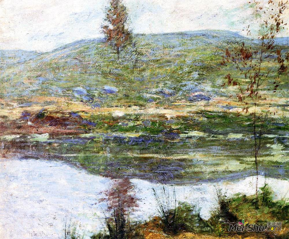 约翰·亨利·特瓦克特曼(John Henry Twachtman)高清作品《秋雾》