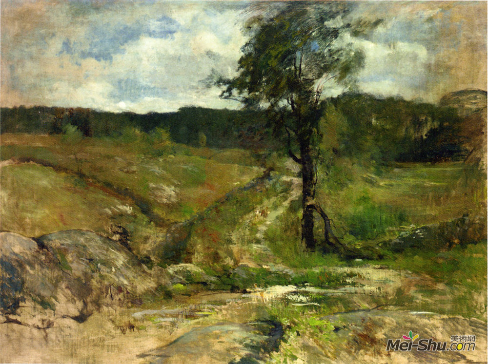 约翰·亨利·特瓦克特曼(John Henry Twachtman)高清作品《布兰奇维尔》