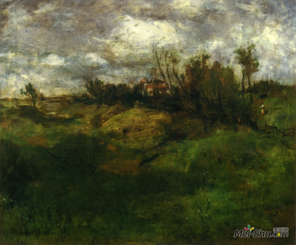 约翰·亨利·特瓦克特曼(John Henry Twachtman)高清作品《辛辛那提景观》