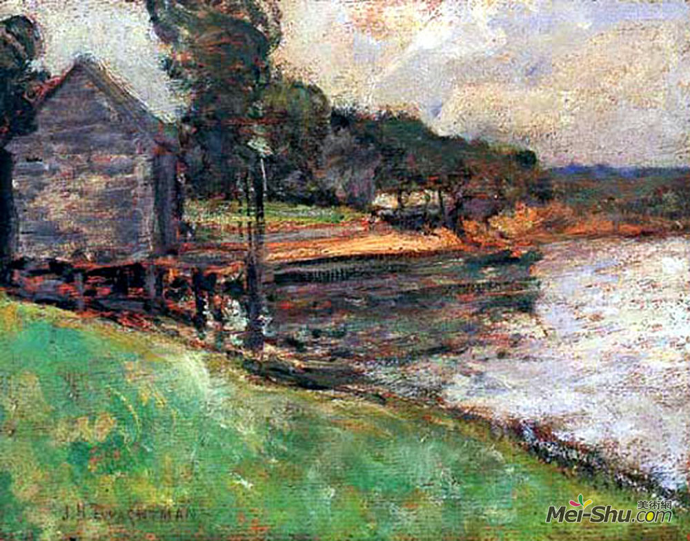 约翰·亨利·特瓦克特曼(John Henry Twachtman)高清作品《景观》