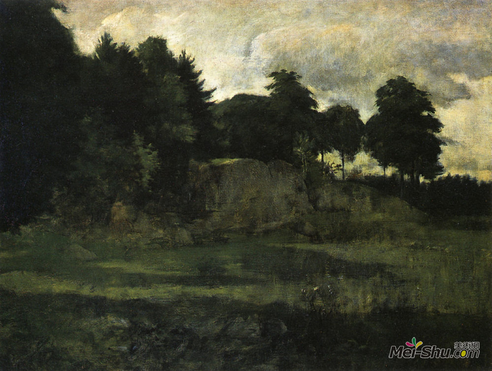 约翰·亨利·特瓦克特曼(John Henry Twachtman)高清作品《景观》
