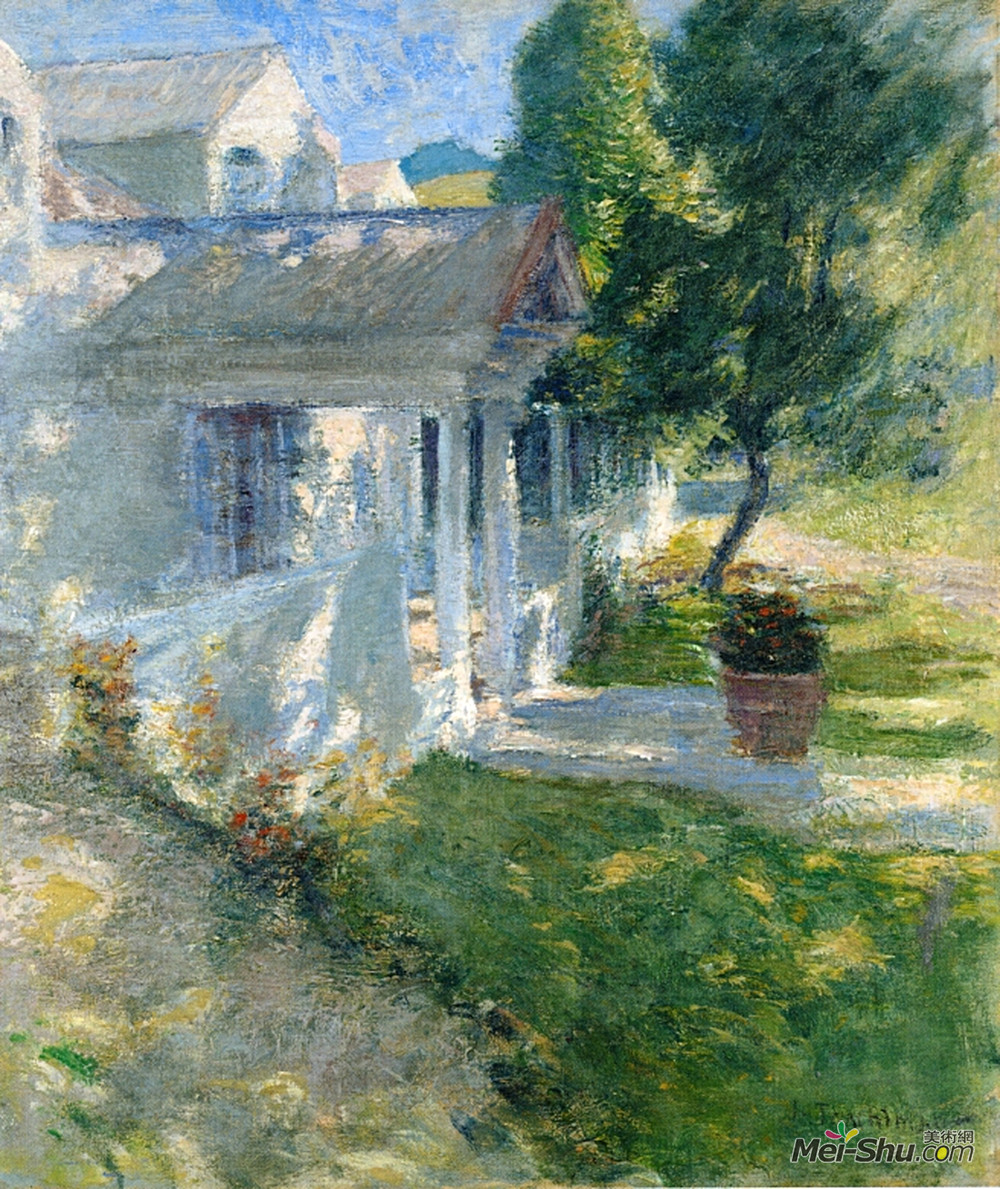 约翰·亨利·特瓦克特曼(John Henry Twachtman)高清作品《我的房子》