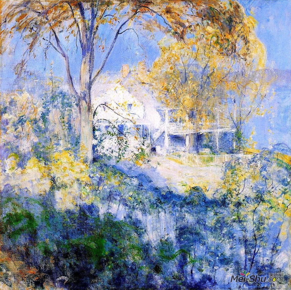 约翰·亨利·特瓦克特曼(John Henry Twachtman)高清作品《十月》