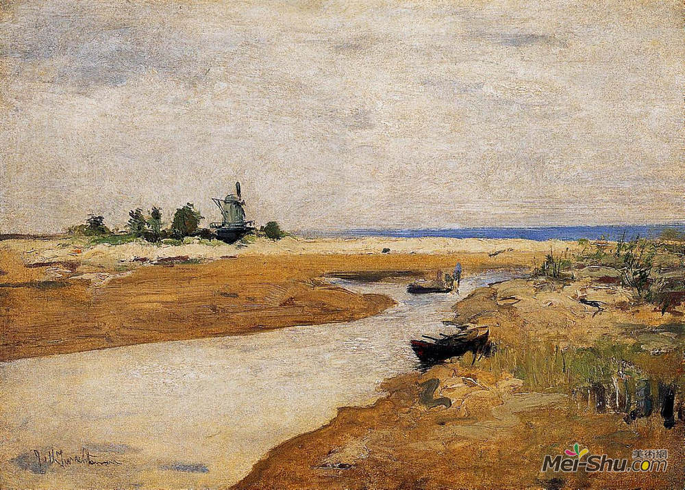 约翰·亨利·特瓦克特曼(John Henry Twachtman)高清作品《进水口》