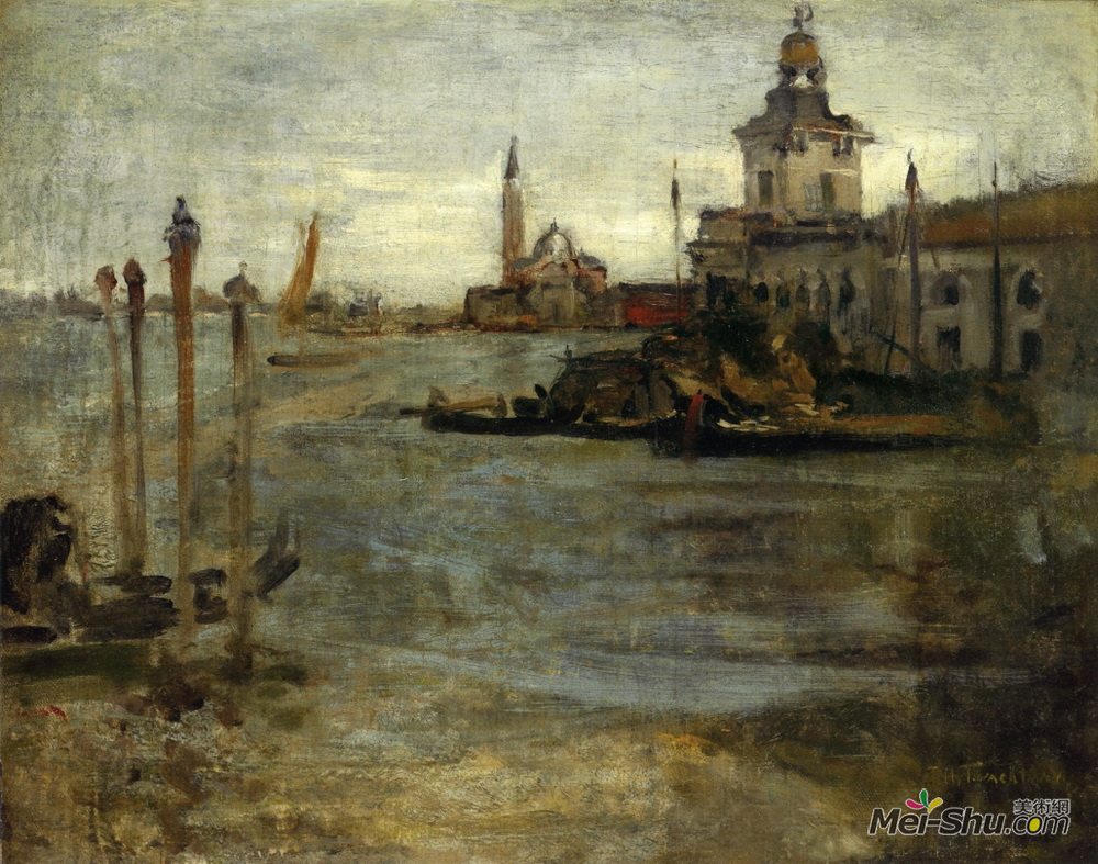 约翰·亨利·特瓦克特曼(John Henry Twachtman)高清作品《威尼斯》