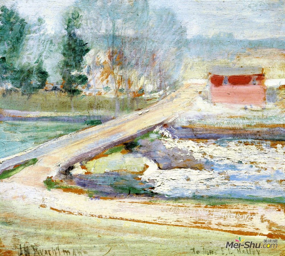 约翰·亨利·特瓦克特曼(John Henry Twachtman)高清作品《查看从霍利之家》