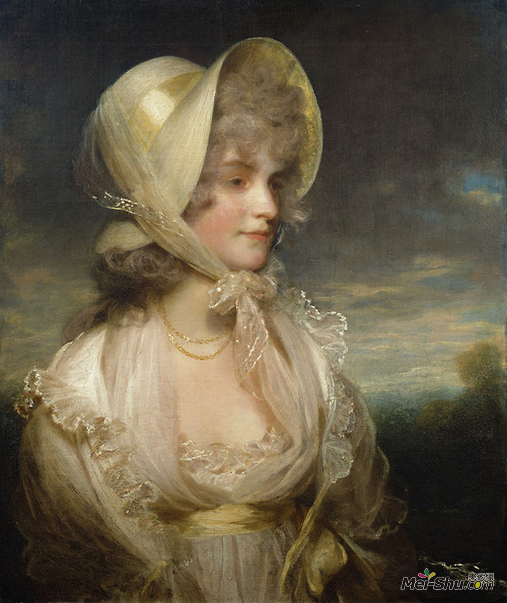 约翰·霍普纳(John Hoppner)高清作品《The Honorable Lucy Elizabeth Byng》