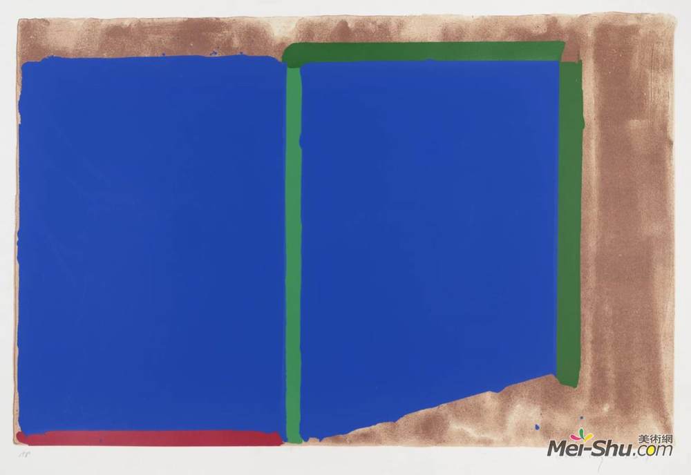 约翰·霍伊兰(John Hoyland)高清作品《蓝色，绿色》