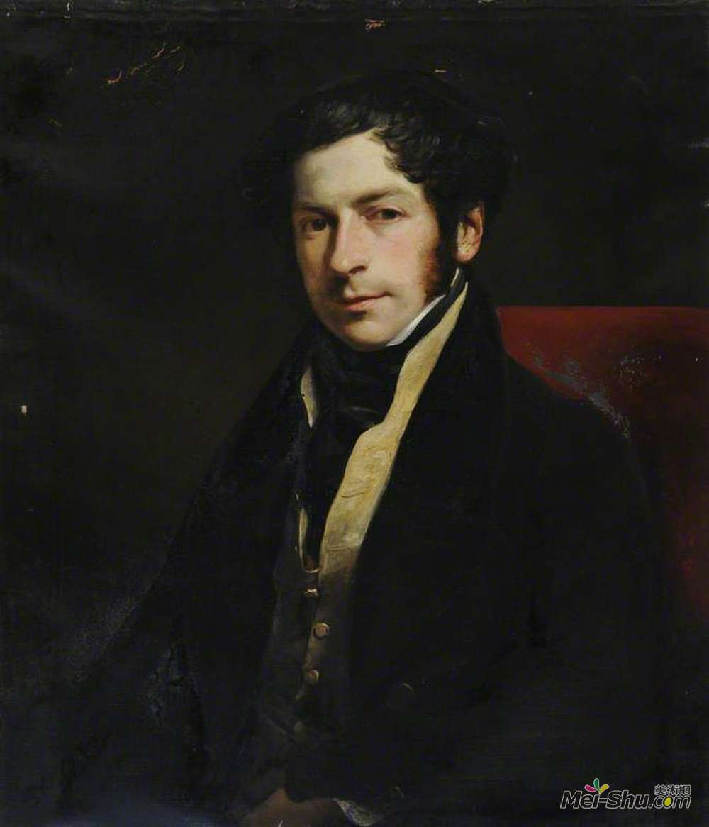 约翰·杰克逊(John Jackson)高清作品《John Fitzgibbon (1792–1851), 2nd Earl of Clare, KP, GCH, PC》