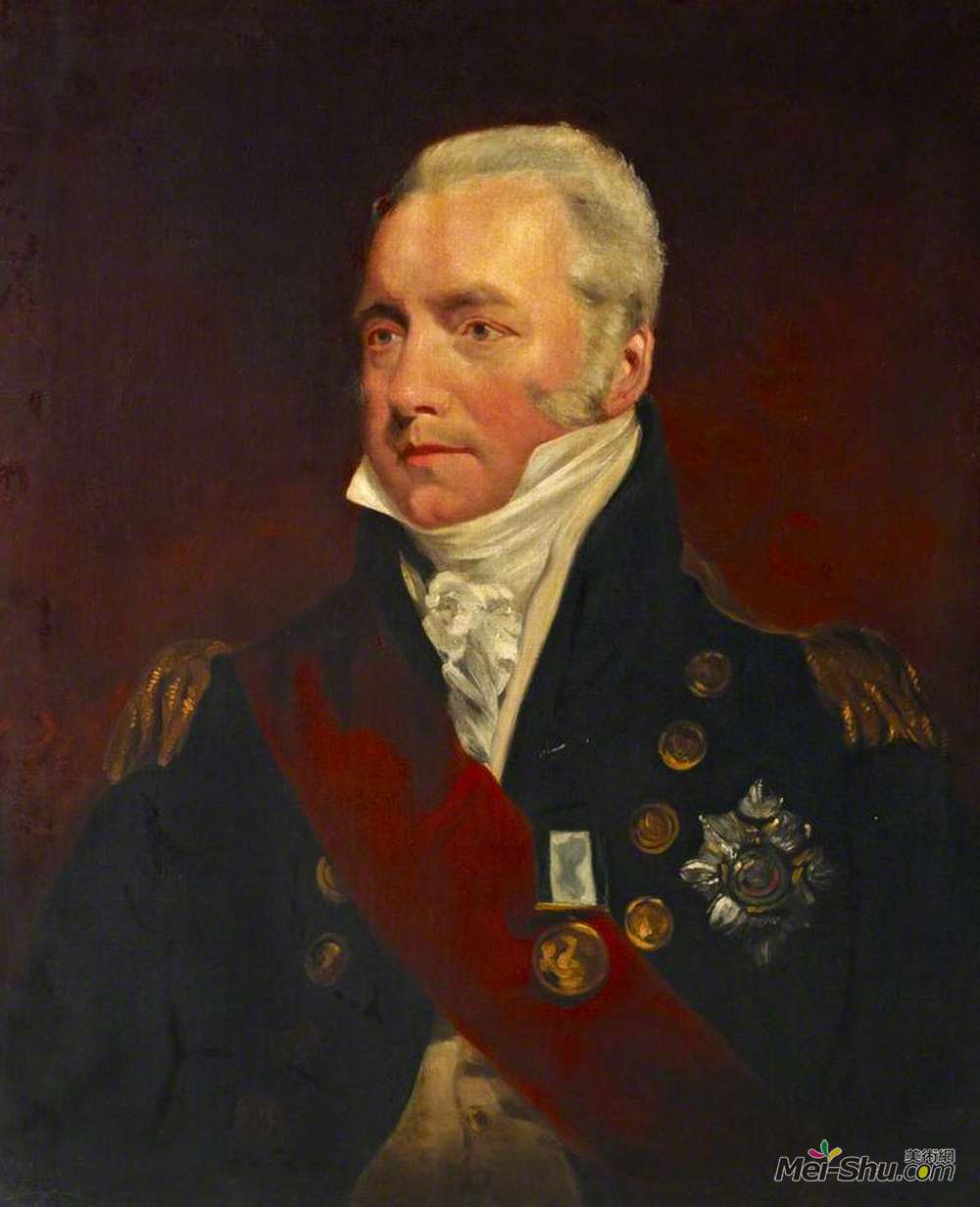 约翰·杰克逊(John Jackson)高清作品《Vice-Admiral Sir Richard Goodwin Keats (1757–1834)》