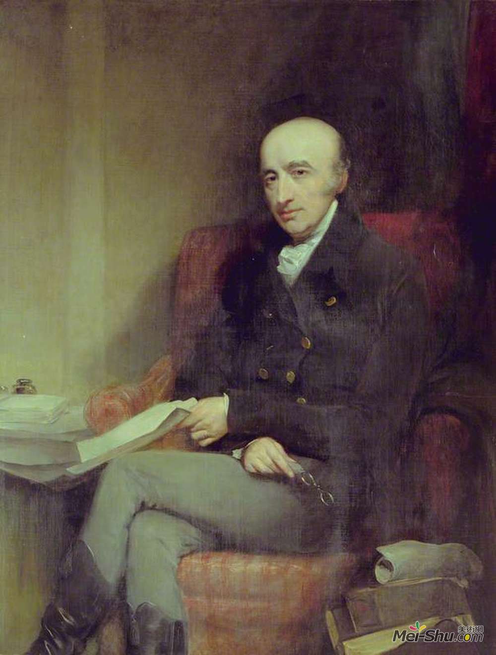 约翰·杰克逊(John Jackson)高清作品《威廉·海德·沃勒斯顿（1766–1828）》