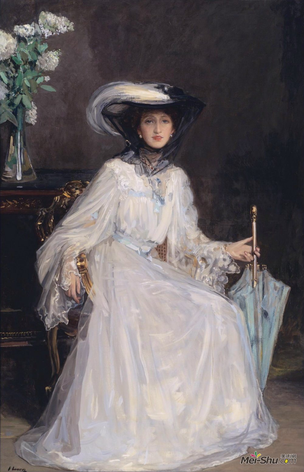 约翰·拉弗里(John Lavery)高清作品《伊夫林法夸尔》