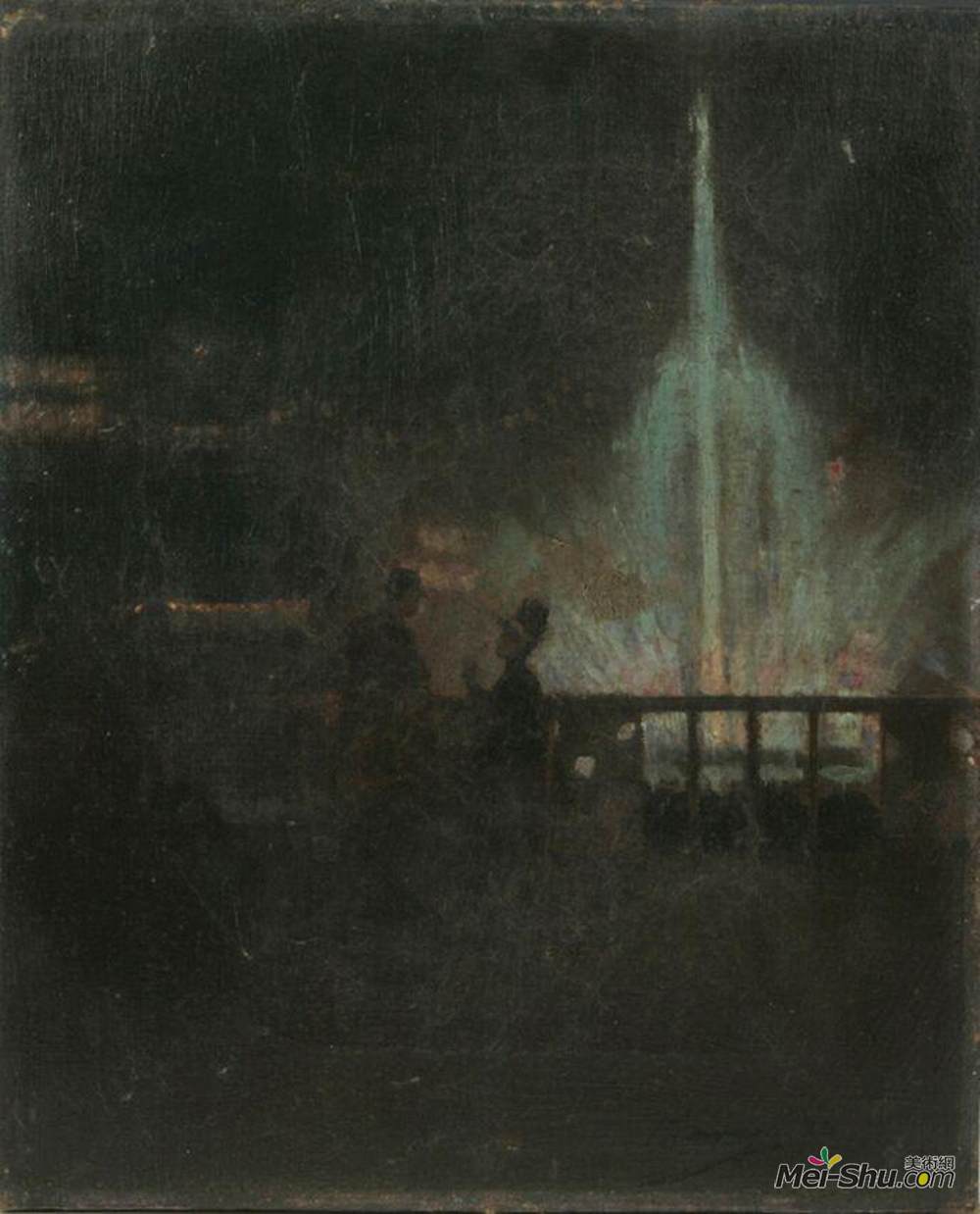 约翰·拉弗里(John Lavery)高清作品《格拉斯哥国际喷泉喷泉》