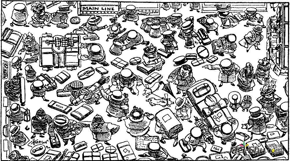 约翰·里奇(John Leech)高清作品《火车站天窗视图》