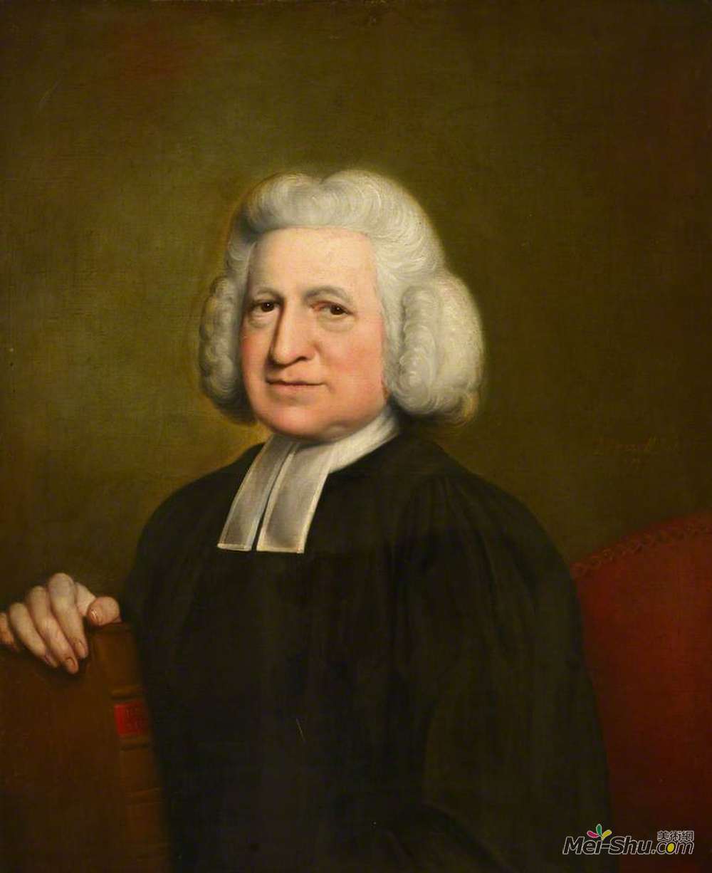 约翰·拉塞尔(John Russell)高清作品《Reverend Charles Wesley (1707–1788), MA》