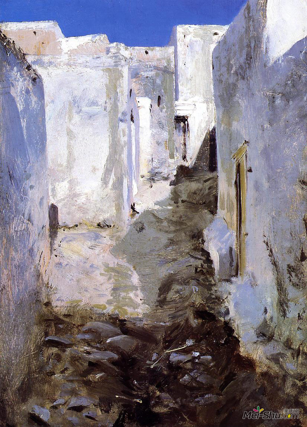 约翰·辛格·萨金特(John Singer Sargent)高清作品《阿尔及尔的一条街》