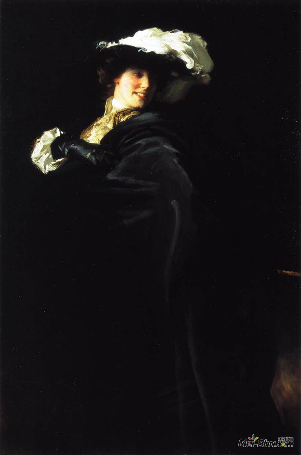 约翰·辛格·萨金特(John Singer Sargent)高清作品《A Vele Gonfie (also known as Ena Wertheimer)》