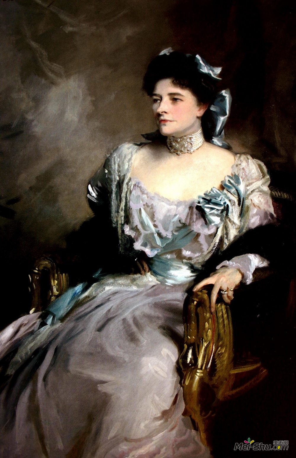 约翰·辛格·萨金特(John Singer Sargent)高清作品《Alice Wernher born Alice Sedgwick Mankiewicz》