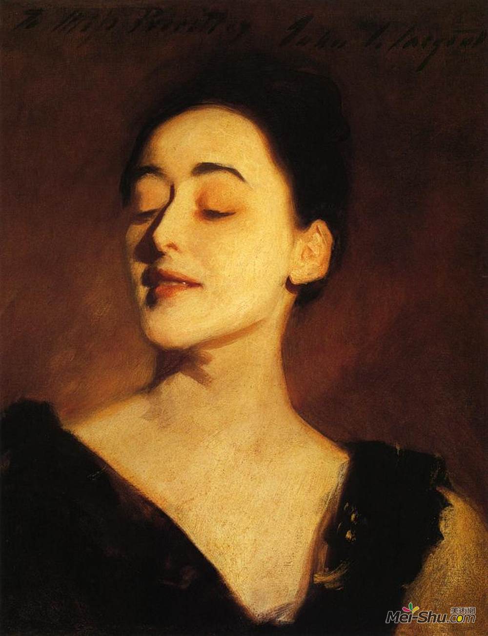 约翰·辛格·萨金特(John Singer Sargent)高清作品《Flora Priestley (also known as Lamplight Study)》