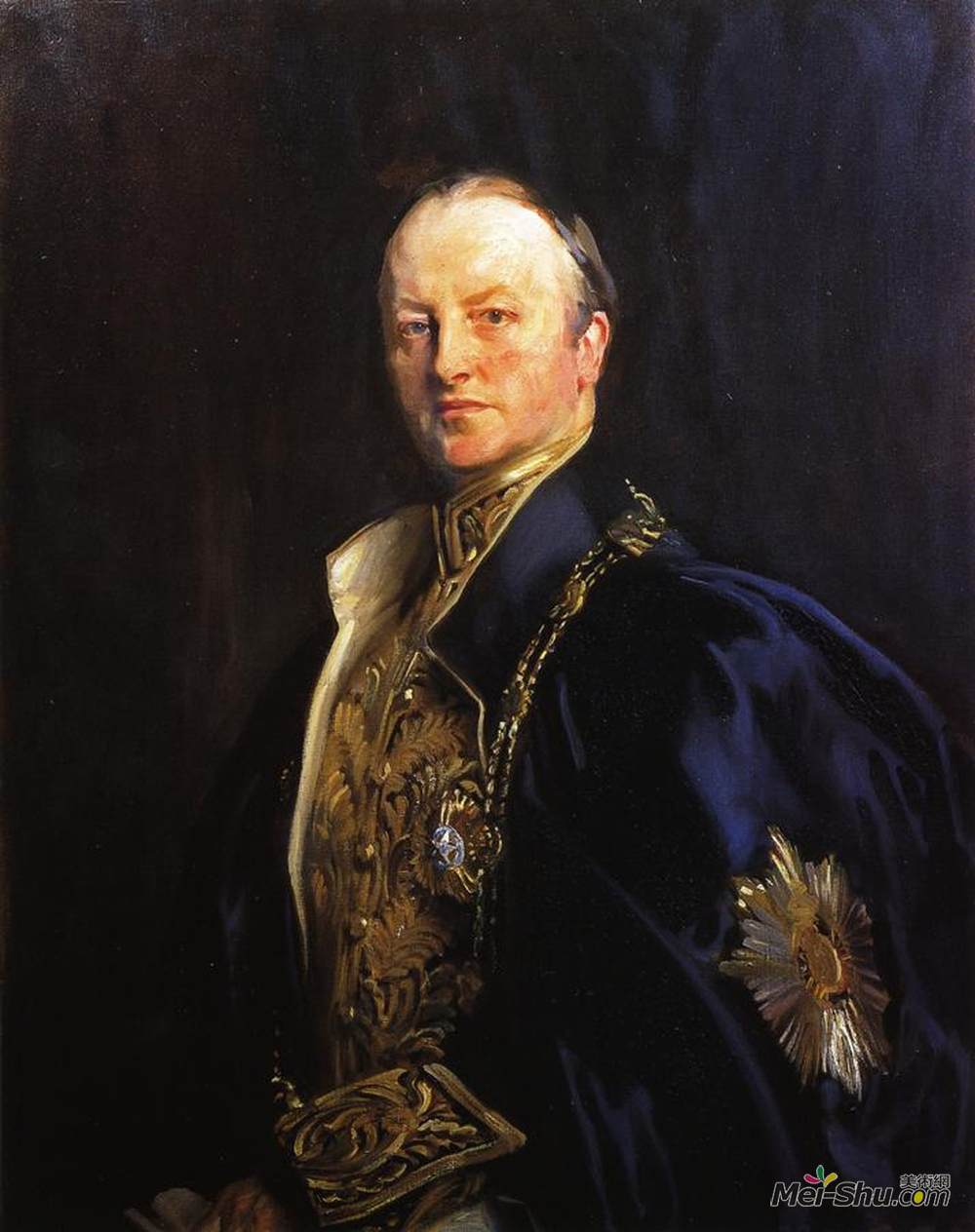 约翰·辛格·萨金特(John Singer Sargent)高清作品《George Nathaniel, Marquis Curzon of Kedleston》