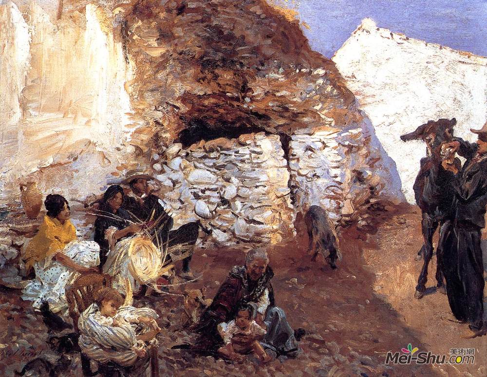 约翰·辛格·萨金特(John Singer Sargent)高清作品《吉普赛营地》