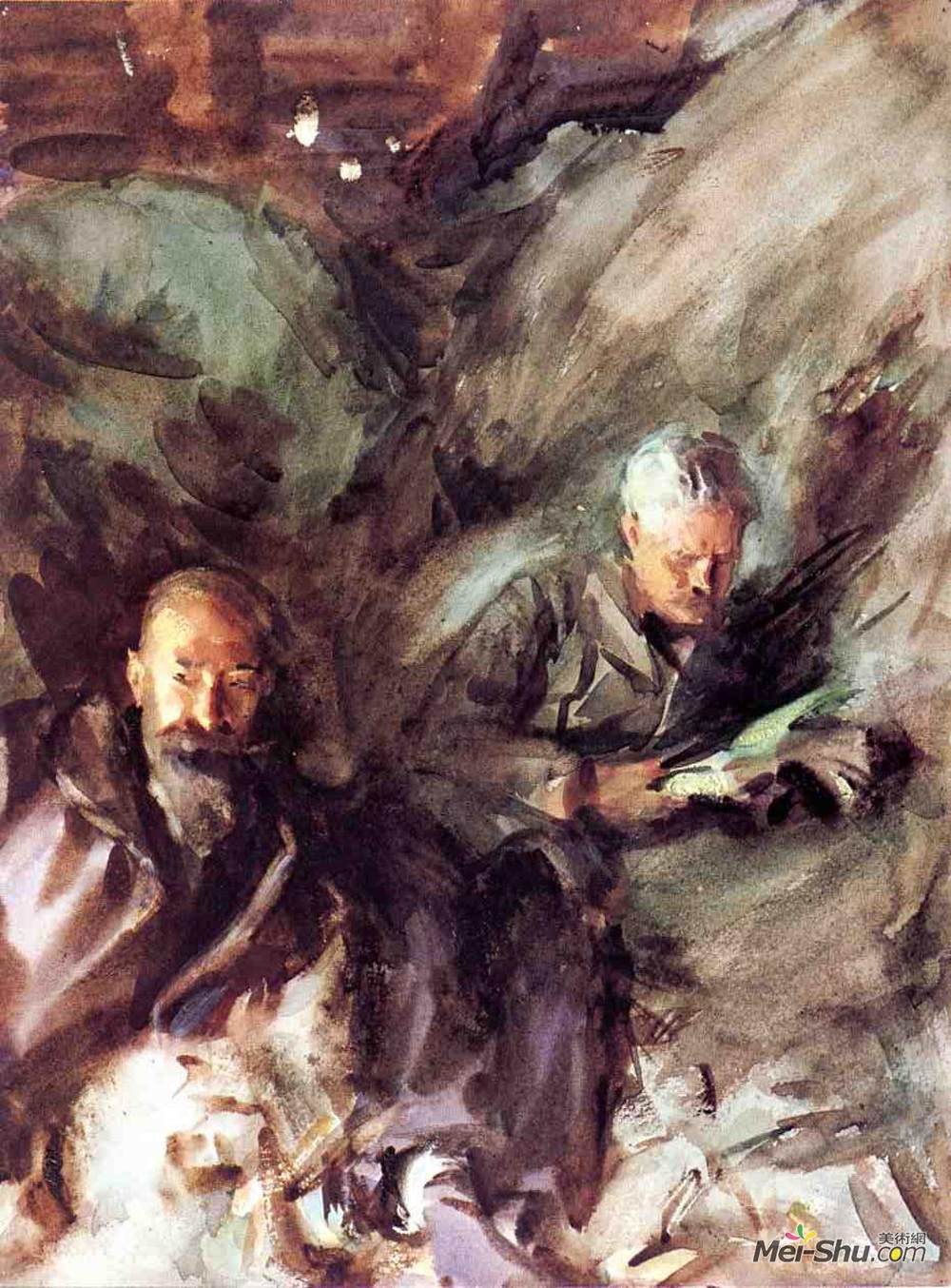 约翰·辛格·萨金特(John Singer Sargent)高清作品《在牧场上》