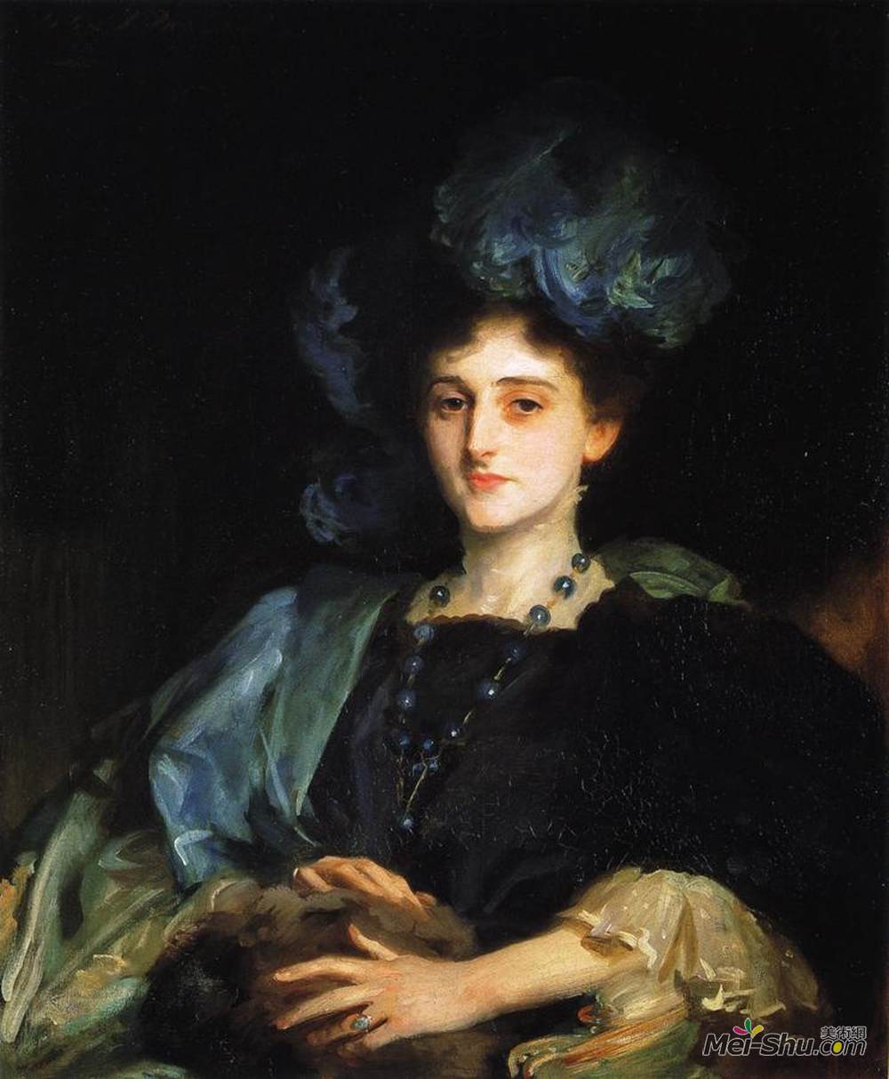 约翰·辛格·萨金特(John Singer Sargent)高清作品《凯瑟琳刘易斯》