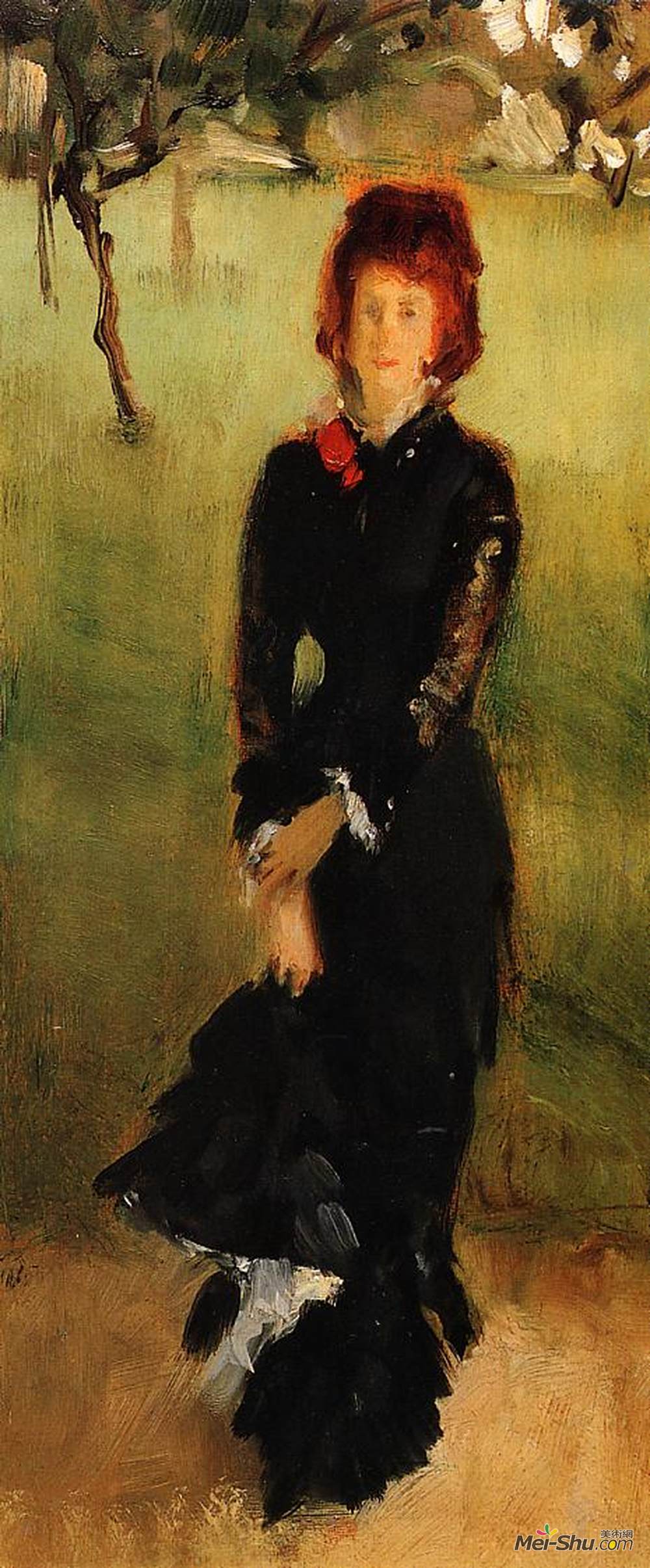 约翰·辛格·萨金特(John Singer Sargent)高清作品《Madame Edouard Pailleron (study)》