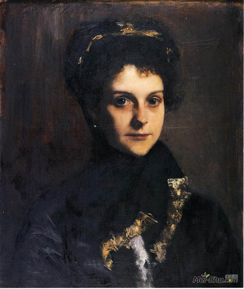 约翰·辛格·萨金特(John Singer Sargent)高清作品《Mademoiselle Boussenet Duclos》