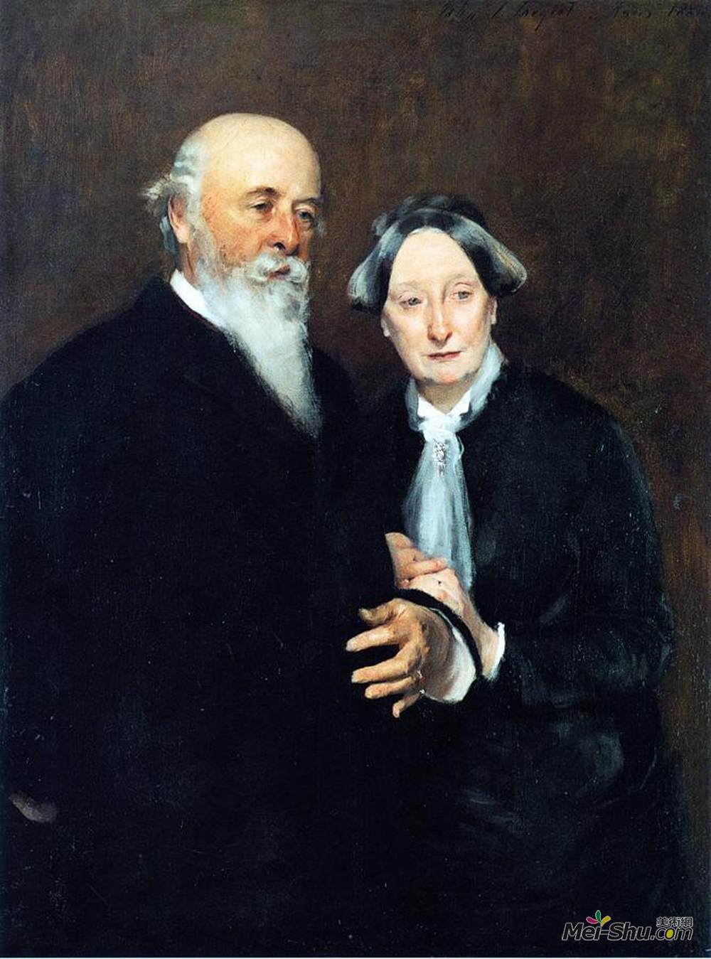 约翰·辛格·萨金特(John Singer Sargent)高清作品《Mr. and Mrs. John W. Field》