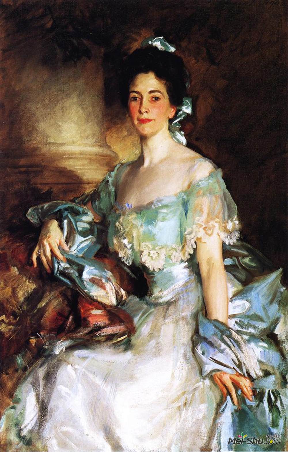 约翰·辛格·萨金特(John Singer Sargent)高清作品《Mrs. Abbott Lawrence Rotch》