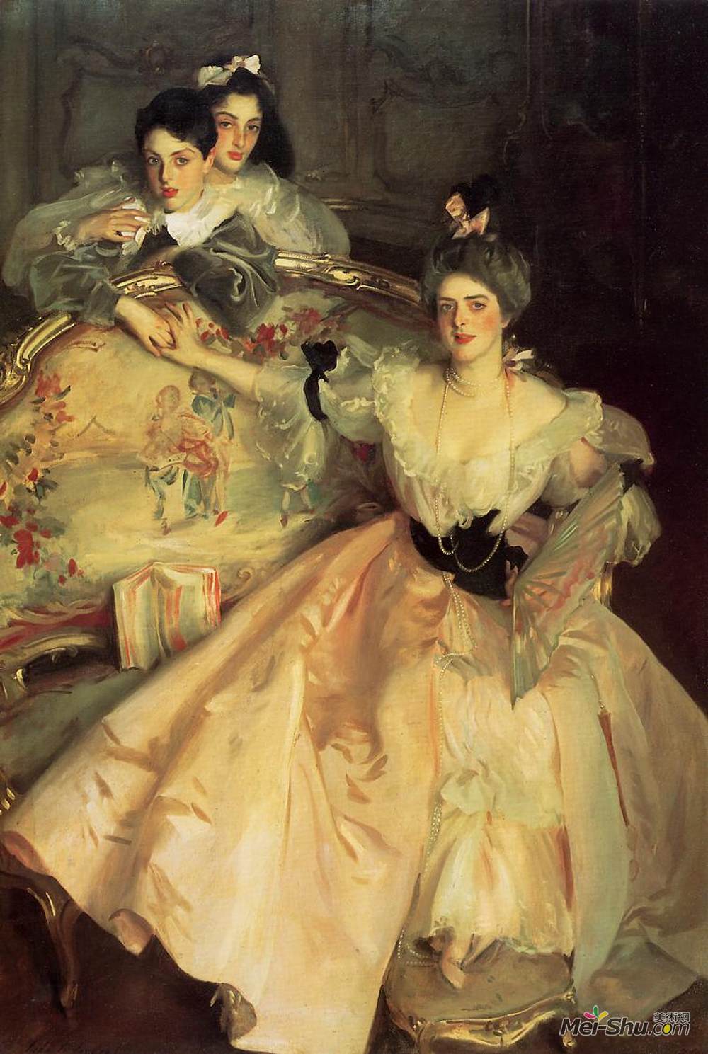 约翰·辛格·萨金特(John Singer Sargent)高清作品《Carl Meyer夫人，后来Lady Meyer和她的两个孩子》