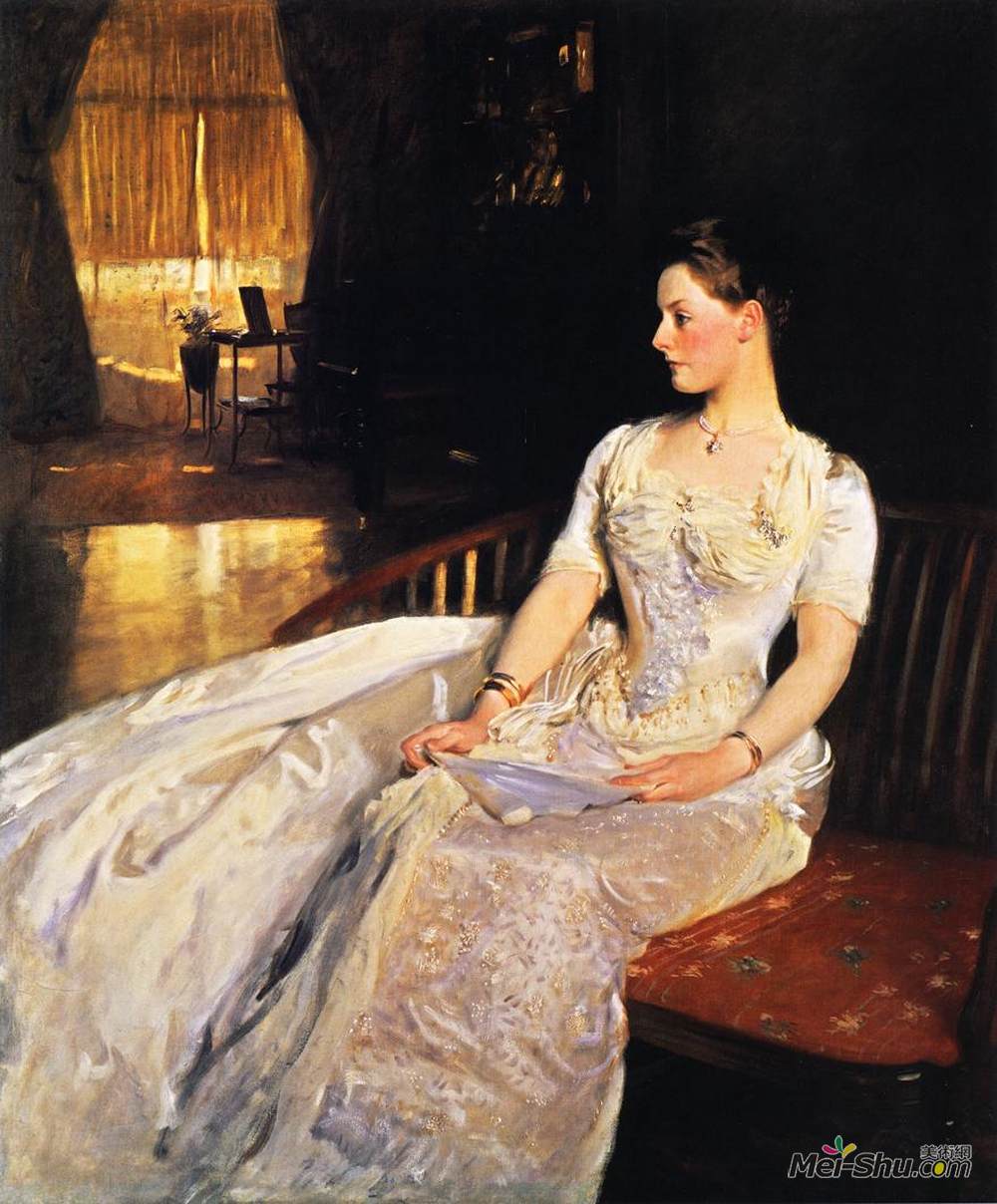 约翰·辛格·萨金特(John Singer Sargent)高清作品《塞西尔韦德太太》